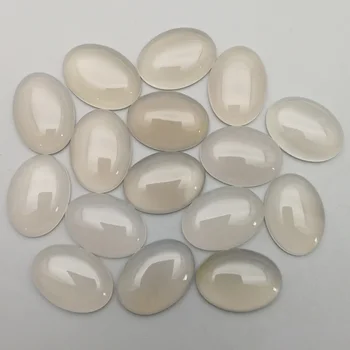 25*18mm Natural white onyx sten perler Ovale CAB FACETSLEBET uden hul til smykkefremstilling 20pcs charme Ring, øreringe og tilbehør