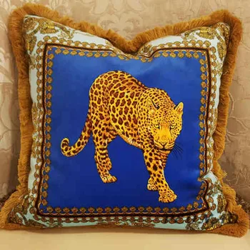 Europæisk Stil Luksus Tiger Leopard Dyr Mønster Sofa Dekorative Kaste Puder, Pudebetræk Home Decor