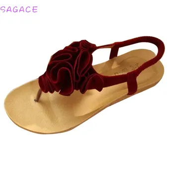 SAGACE 2018 Sandaler Kvinder Blomst Sommeren Bohemia Søde Sandaler, Klip Tå Sandaler Stranden Chaussures Femme Casual ComfortableShoes