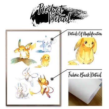 Farverig Tegneserie Digimon Nordiske Plakater Og Prints Væg Kunst, Lærred Maleri På Væggen Billeder Til Børneværelset Baby Seng Værelse Indretning