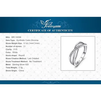 JPalace Infinity vielsesringe 925 Sterling Sølv Ringe for Kvinder Stabelbare Jubilæum Ring Evighed Band Sølv 925 Smykker