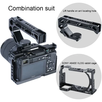UURig R008 DSLR-Kamera, Top Håndtag Greb Metal Kolde Shoe Mount Adapter Universal til Sony, Nikon, Canon Tilbehør 1/4 Skrue