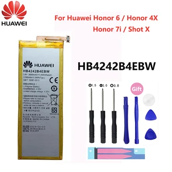Hua Wei Originale Batteri HB4242B4EBW Til Huawei Honor 6 / Ære 4X / Ære 7i / Skud X ShotX Udskiftning Telefonen 3000mAh