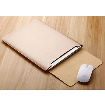 Musemåtte Pose Notebook Case for Xiaomi Macbook Air 11.6 12 13 Dække Retina Pro 13.3 15 15.6 Fashion Læder Laptop Sleeve Taske