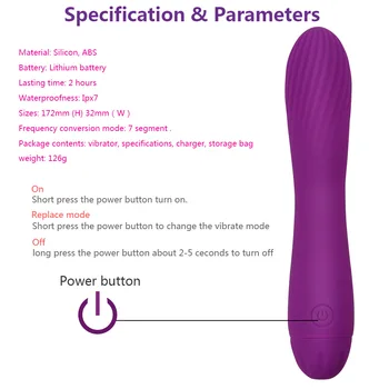 SALG G-punkt Dildo Vibrator Av Stick Magic Wand Vibrator Erotisk Anal Bead Vibrationer Kvinder, Sex Toy Lesbiske Masturbator Vaginal Toy
