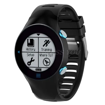 Silikone Udskiftning Wrist Strap Watch Band Til Garmin Forerunner 610 Ur Med Værktøjer Sort Farve Drop Shipping
