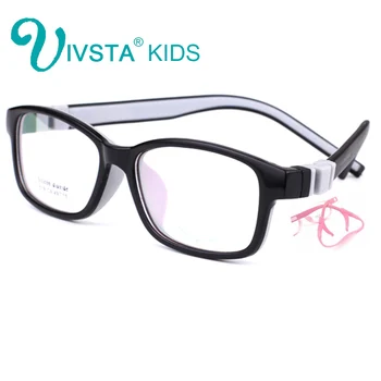 IVSTA 519 49-15 TR90 Børn Briller Piger Frame Silikone Optiske med holder remmen student drenge recept amblyopi