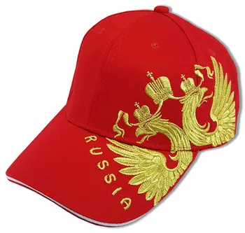 Hat baseball cap våbenskjold Rusland broderi, Rød