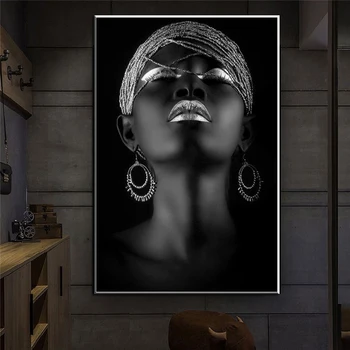 Afrikanske Sort Guld Nøgen Kvinde Olie Maleri på Lærred Kunst Cuadros Væg Kunst, Plakater, Print Skandinaviske Væggen Billede til stuen