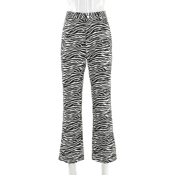 JMPRS Elegante Zebra Stribet Print Kvinder Bukser, Capris Harajuku Høj Talje Bukser til Damer, Afslappet, Kontor Kvindelige Streetwear 2021