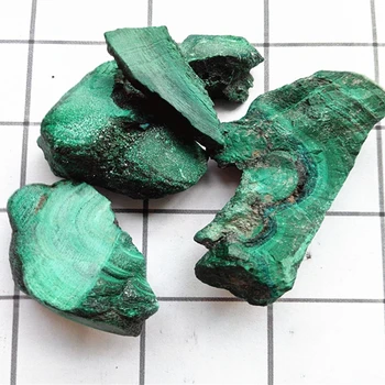 Malakit Malm Rå Sten Glas Forseglet Mineral Krystal Samling Kunsthåndværk Eological Undersøgelse Malm Gemstone Prøver