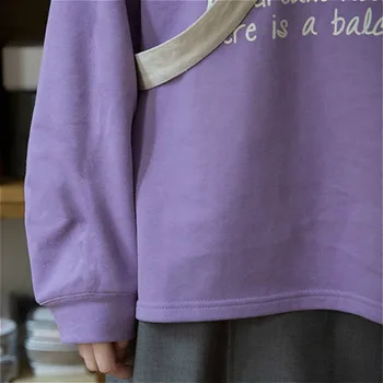 Sweatshirt Kvinder Print-O-Hals Harajuku koreansk Stil Alle-match Casual Chic Soft Orange Dame Hoodies Falde 2020 Ny Teens Tøj