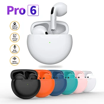 Airplus Pro6 TWS Bluetooth-Hovedtelefoner Trådløse Hovedtelefoner Øretelefoner PK i9000 i90000 i12 i9s For Xiaomi Huawei IOS Android PK Pro4