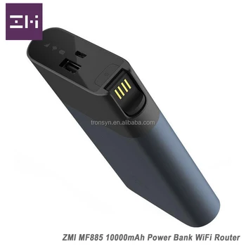 Engros Oprindelige 150Mbps ZMI MF885 3G 4G LTE Trådløs Router Power Bank Med QC2.0 Hurtig Opladning Og 10000mAh Batteri