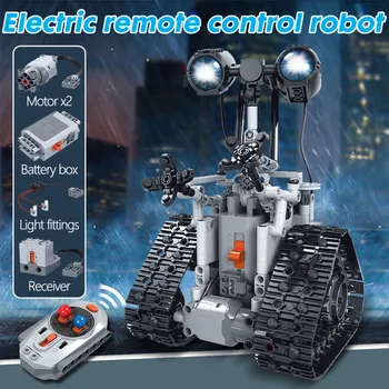 408pcs Byen Tekniske Fjernbetjening Intelligent Robot Model byggesten Elektriske RC Robotter Mursten Gaver Legetøj til Drenge
