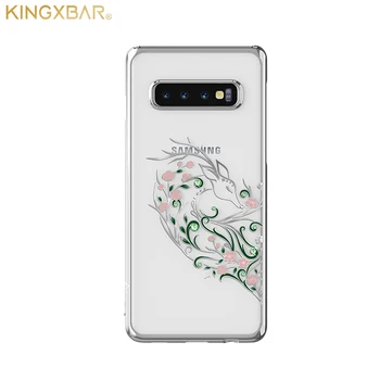 Kingxbar Diamant Cover Til Samsung Galaxy S10 Plus Luksus SWAROVSKI Element Rhinestone Krystaller Tilfældet For Samsung S10 Klar Sager