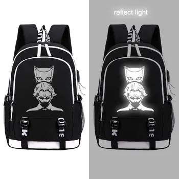 JOJO ' S BIZARRE ADVENTURE rygsæk Trendy usb-bærbare lysende skole taske til piger, drenge, teenagere, børn, cool indstillinger indstillinger