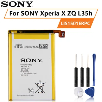 Original SONY Batteri Til Sony Xperia ZL L35h Odin C650X Xperia X ZQ LIS1501ERPC 2330mAh Autentisk Telefon Udskiftning af Batteri