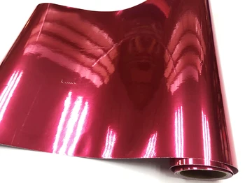 Bil styling Høj strækbar Vandtæt UV-Beskyttet rose red Chrome Spejl Wrap Ark Rulle Film Bil Mærkat Decal Ark