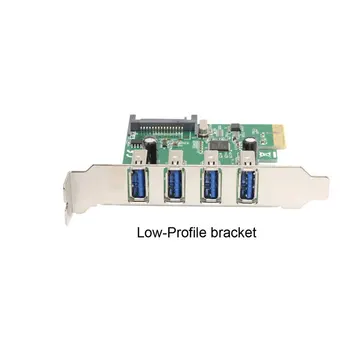 Super Hastighed, Lav Profil Beslag i Halv Højde 4 Ports USB 3.0-PCI-E-Express netkort til PC