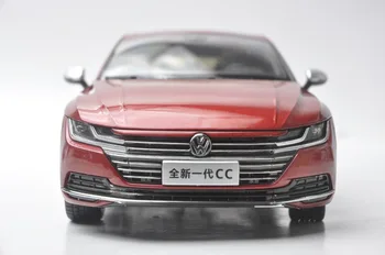 1:18 Diecast Model for Volkswagen VW Nye CC Arteon 2018 Red Legering Toy Bil Miniature Samling Gaver Passat Magotan