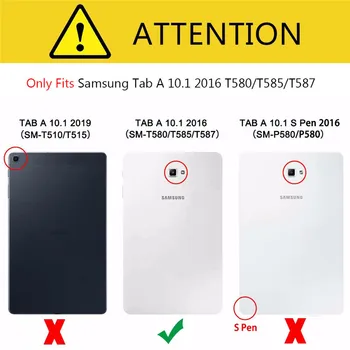 SM-T580 SM-T585 taske til Samsung Galaxy Tab En A6 10.1 2016 T580 T585 Smart Cover Malet Kat Unicorn taske til Samsung Tab 10.1