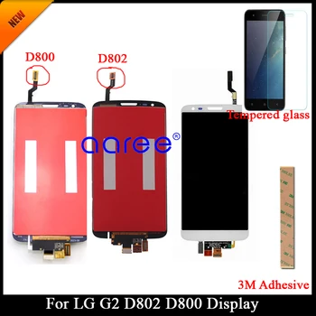 Testet LCD-Skærm Til LG G2 D802 LCD-for LG G2 D801 D805 Skærm LCD-Skærm Touch Digitizer Assembly med ramme