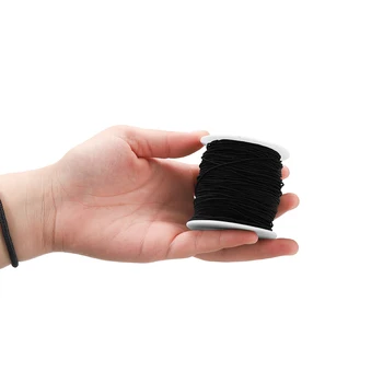 100m/masse 0,8 mm 1,0 mm Polyester Elastisk Beading Ledning Strække Tråd Streng Perler Reb For DIY Armbånd Smykker at Gøre Tilbehør