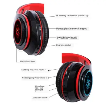 NYE B39 Hovedtelefon LED Lys Trådløse Headset Sport Bluetooth Hovedtelefoner Subwoofer Universal Folde
