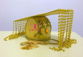 2 Designs Guld Farve Mandlige Hat Gamle Kinesiske Kejser Tiara Kostume hat hanfu cap hår tilbehør cos hår crown
