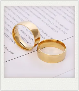 Rustfrit Stål Ornament Par Ring uden Bue af Lys Skala Rustfrit Stål 2020 Nye Stil Mode Ring