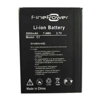 På Lager i Høj Kvalitet 3,7 V 2000mAh Batteri Til FinePower C1 Fine Magt C1, C 1 Cellphone Batería + Tracking Nummer