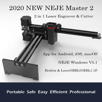 NEJE Master 2 7W CNC Laser Engraving Machine skæremaskine med Trådløs APP Control til Desktop Phone