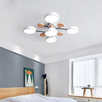 Nordisk stil gren kreative LED hvid & grå & grå farve loft lampe til stuen, soveværelset study hall restaurant