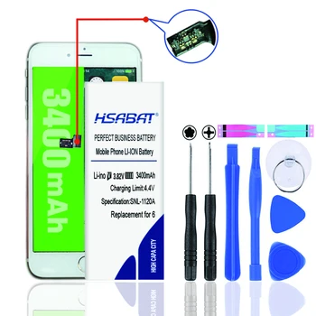 HSABAT Høj Kapacitet Batteri til iPhone 5 for iphone 5S 5C 6 6S 7 gratis værktøj+Mærkat