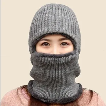 Fashion vinter varm uld hat strik hat udendørs mænd og kvinder kolde Cykling varme hatte Vinter Uden udhæng urinal hat Beanie hatte