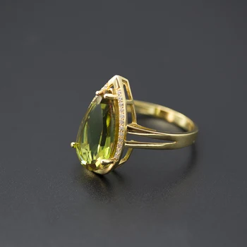 Bolai Zultanit Ring 925 Sterling Sølv Farve Ændre Skabt Diaspore Pære skåret 18*10mm Gemstone Smykker til Kvinder Ringe Gave