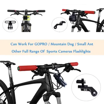 JINSERTA Lommelygte Indehaveren Mount til Gopro 7 6 5 Kamera Frempind, Styr Udvidelse Cykel Adapter Til MTB Cykel Tilbehør