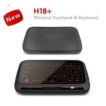H18+ 2.4 GHz Mini Trådløse Tastatur er baggrundsbelyst Med Fuld Skærm Touchpad Musen til Android Smart TV Boks Bærbare PC HTPC.IPTV,PS3,Pad