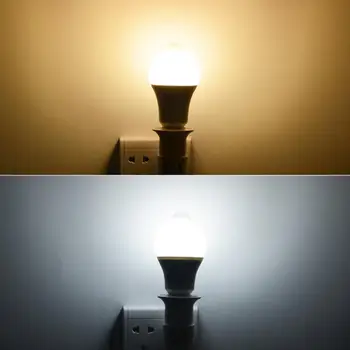 AliexLED Intelligente PIR bevægelsesføler lys E27 LED Pære Nat lampe AC85-220V til Hjem, Køkken Skab Gangen Korridor belysning