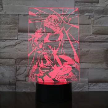 Rollespil (RPG) P5 Persona 5 Japanske Akira Kurusu Figur USB-3D LED Nat Lys, Dekoration Drenge Barn Børn Baby Gaver bordlampe 2451