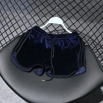 Booty Rytter Velour Shorts til Kvinder Højtaljede Sommeren Sexet Søde Mini Sved Hot 2020 Mode Afslappet Fitness Tøj Trusser Bomuld