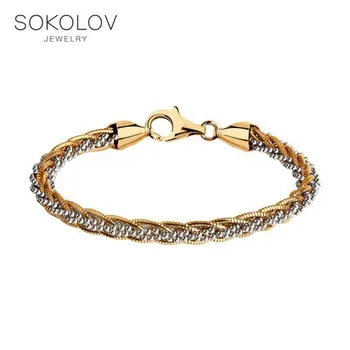 Sokolov sølv armbånd, mode smykker, 925, kvinders mandlige