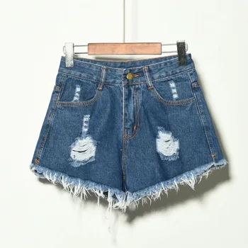 Sommer denim shorts til kvinder kvaster høj taljen kort jeans, kvinders shorts S til 6XL plus størrelse