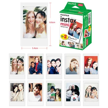 Fujifilm Instax Mini-Film 3 Tommer Hvid Kant 64 Lommer Fotopapir Album for Polaroid LiPlay Mini 9 8 7 25 70 90 Instant Kamera