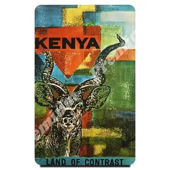 Kenya souvenir-magnet vintage turist-plakat