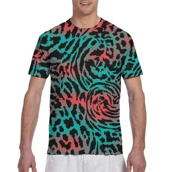 Nye Ankommer Populære Leopard Hud Print t-shirt til Mænd t-shirt Harajuku Style T-shirt Sommer Toppe