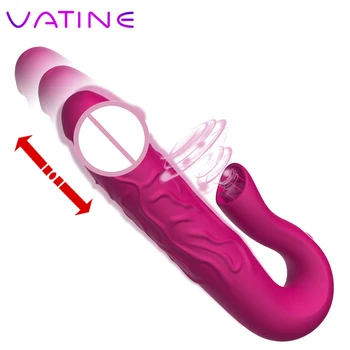 VATINE Teleskopisk Dildo Tungen Slikke Vibrator Klitoris Stimulator Sex Legetøj til Kvinder G-spot Massage Vibrator Wand