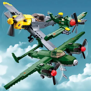 Militære Tank WW2 Hær Tropper, Fly, Helikopter byggesten Sæt Brinquedos Mursten Tal Playmobil Pædagogiske Kids Legetøj