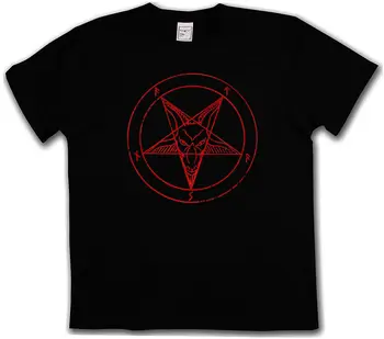 BAPHOMET PENTAGRAM SIGN T-SHIRT - Aleister Crowley Pentagramm Sataniske Cirkel 666 Mænd T-Shirts til Mænd Tøj Plus Size top tee